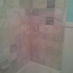 6X6 MARBLE WALL TILE WITH WHITE STEEL ENHANCED PORCELIN WHITE TUB