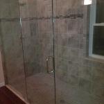 NEW LARGE CUSTOM  SHOWER WITH  ZERO TRANSITION CURB .